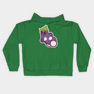 Eggplant Racer! Kids Hoodie